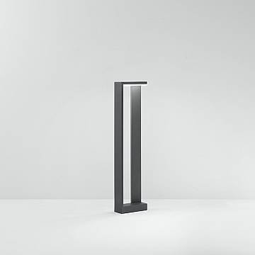 Paletto Esterno Moderno Quad Alluminio Antracite Led 10W 3000K Ip65