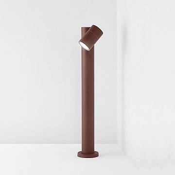 Paletto Esterno Contemporaneo Pull Alluminio Corten 1 Gu10 Ip65