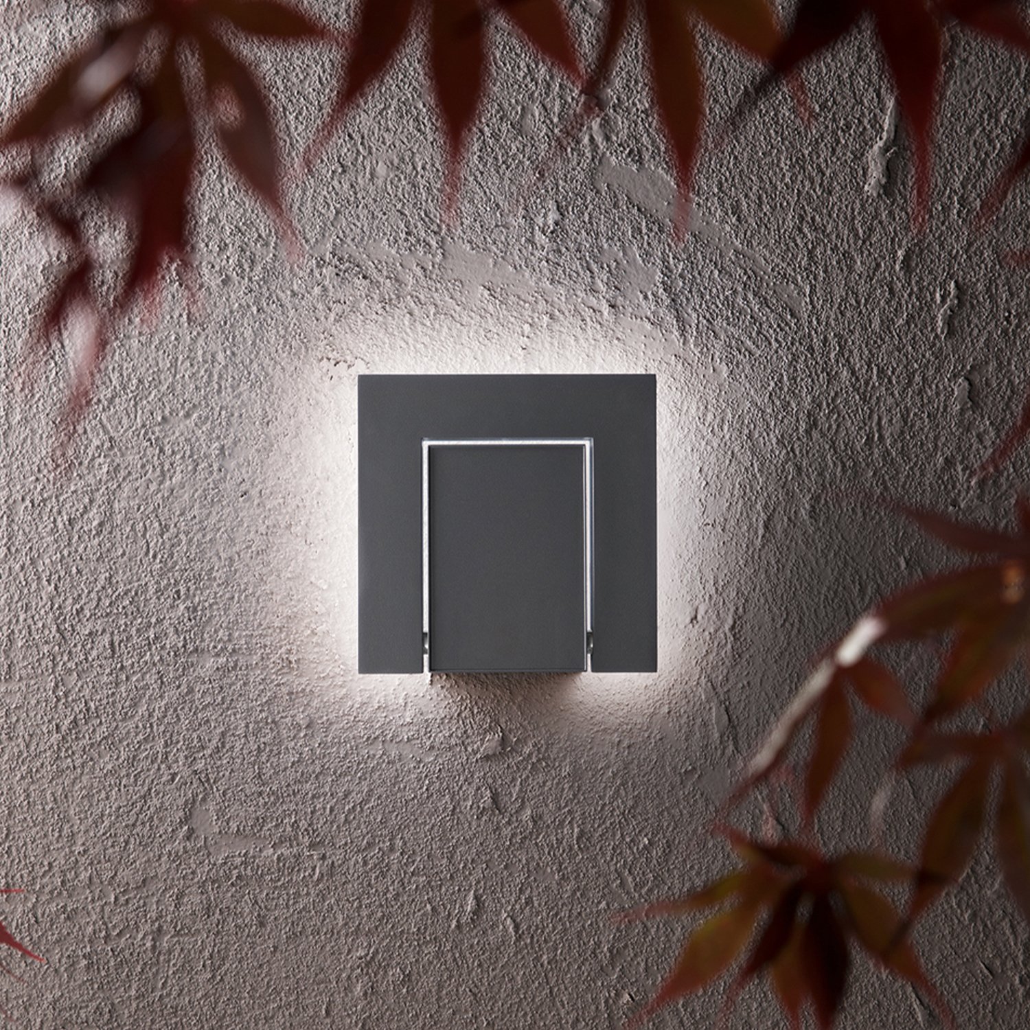 Applique Esterno Moderna Alluminio Antracite Led 12W 3000/4000K Ip54 8329ACT