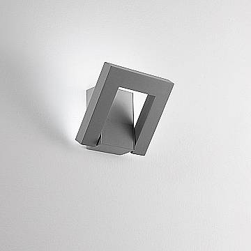 Applique Esterno Moderna Alluminio Grigio Led 12W 3000/4000K Ip54