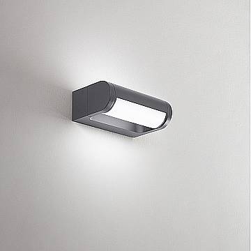 Applique Esterno Moderna Orienta Alluminio Antracite Led 12W 3000K Ip65