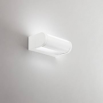 Applique Esterno Moderna Orienta Alluminio Bianco Led 12W 3000K Ip65