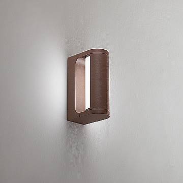 Applique Esterno Moderna Orienta Alluminio Corten Led 12W 3000K Ip65