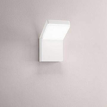 Applique Esterno Moderna Piega Alluminio Bianco Led 20W Dimmerabile Ip65