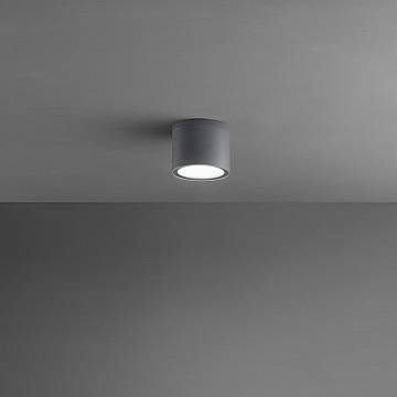 Plafoniera Esterno Minimal Up Alluminio Antracite 1 Luce Gx53 Ip65 D9