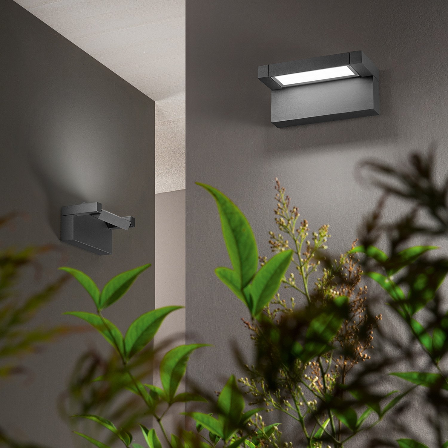 Applique Esterno Moderna Display Alluminio Antrcite Led 20W Cct Ip65 8350ACT