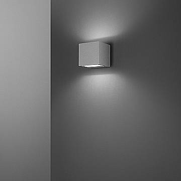 Applique Esterno Moderna Spot Alluminio Grigio Led 10W 3000K Ip65