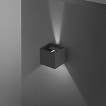 Applique Esterno Moderna Shadow Alluminio Antracite Led 12W 3000K Ip54