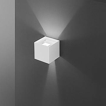 Applique Esterno Moderna Shadow Alluminio Bianco Led 12W 3000K Ip54
