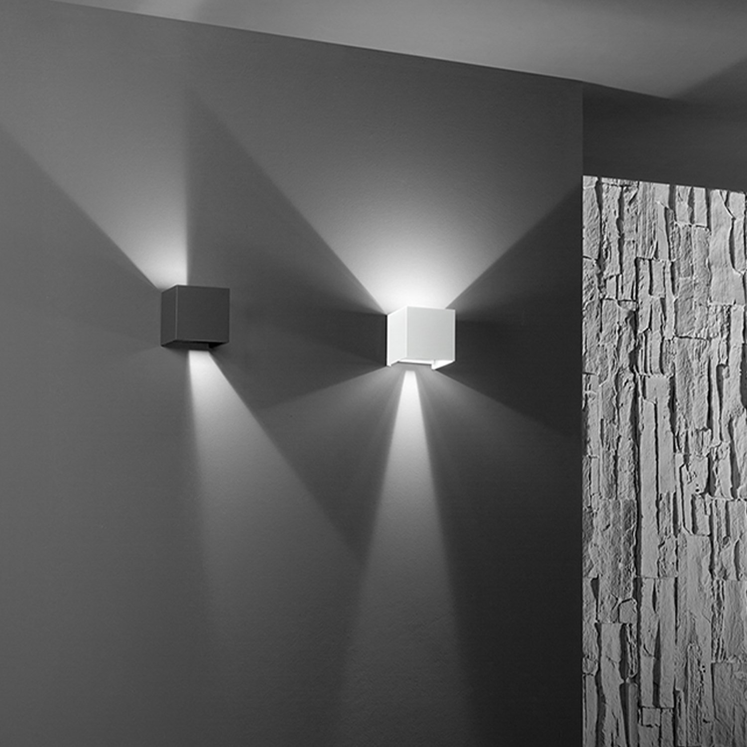 Applique Esterno Moderna Shadow Alluminio Bianco Led 12W 3000K Ip54 8360BLC