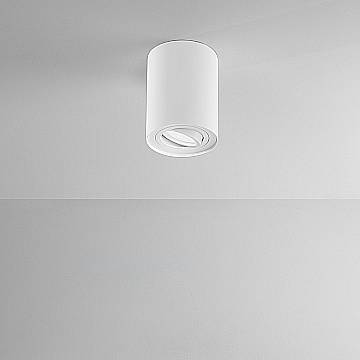 Plafoniera Moderna Centric Metallo Bianco Opaco 1 Luce Gu10 Ip20