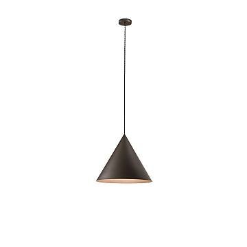 Sospensione Minimal Iconic Metallo Grigio Marrone 1 Luce E27 Ip20 D40