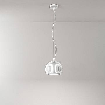 Sospensione Nordica Minea Metallo Gesso Bianco 1 Luce E27 Ip20 D23 Sospensione Nordica Minea Metallo Gesso Bianco 1 Luce E27 Ip20 D23
