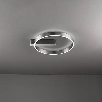 Plafoniera Moderna Off Metallo Nero Led 52W Dimmerabile Ip20 Plafoniera Moderna Off Metallo Nero Led 52W Dimmerabile Ip20