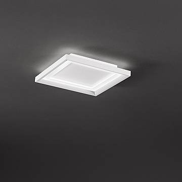 Plafoniera Moderna Panel Metallo Bianco Led 30W 3000K Ip20