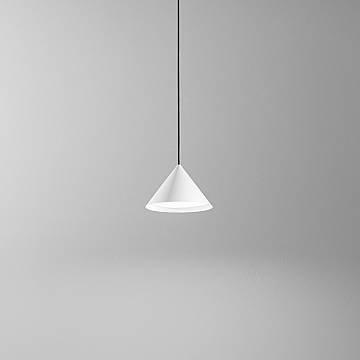 Sospensione Minimal Peak Metallo Bianco Led 12W 3000K Ip20