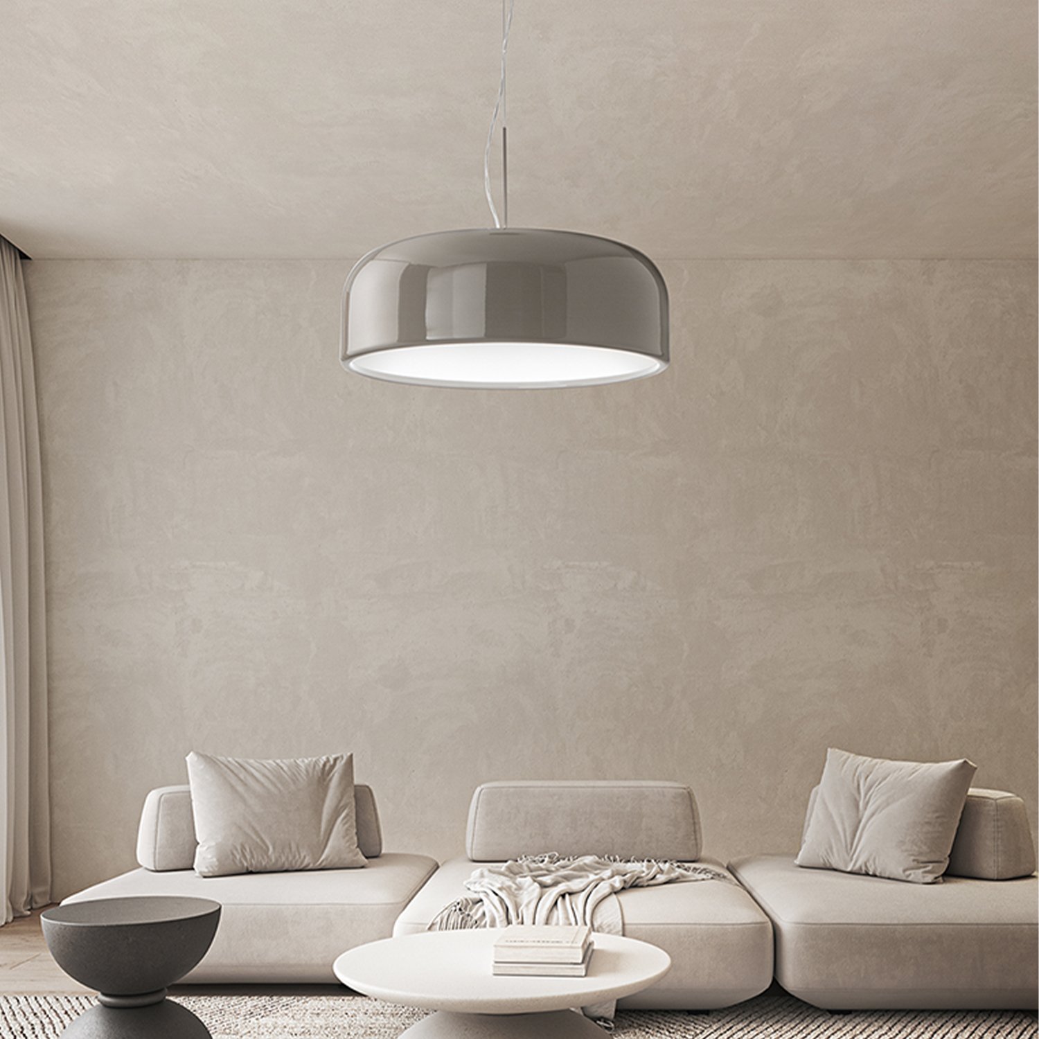 Sospensione Moderna Velia Metallo Grigio Led 40W Dimmerabile Ip20 8449TOCT