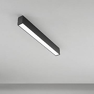 Plafoniera Moderna Grid Alluminio Nero Led 20W Dimmerabile Ip20