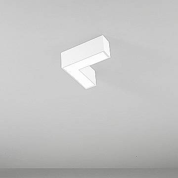 Plafoniera Moderna Grid Giunto L Alluminio Bianco Led 10W Dimmerabile Ip20