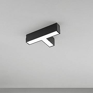 Plafoniera Moderna Grid Giunto T Alluminio Nero Led 12W Dimmerabile Ip20