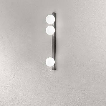 Plafoniera Minimal Snooky Metallo Grigio 3 Luci G9 Ip20