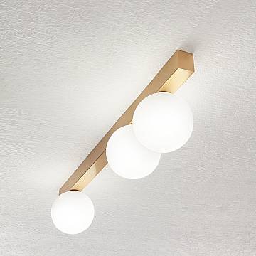 Plafoniera Minimal Snooky Metallo Oro 3 Luci G9 Ip20