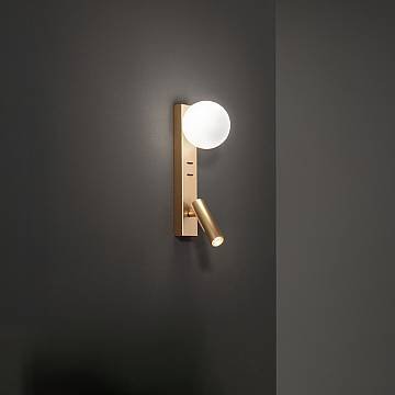 Applique Moderna Fog Metallo Oro Spazzolato Luce Led G9 Ip20
