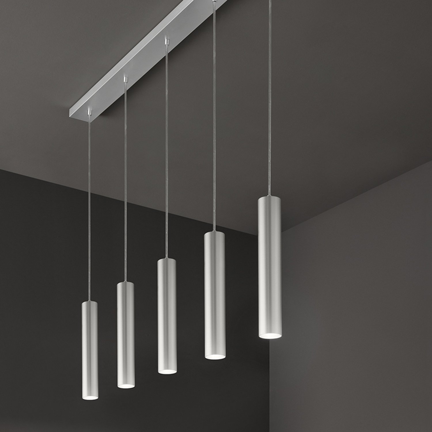 Sospensione Minimal Shot Metallo Alluminio 1 Luce Gu10 Ip20 8492AL