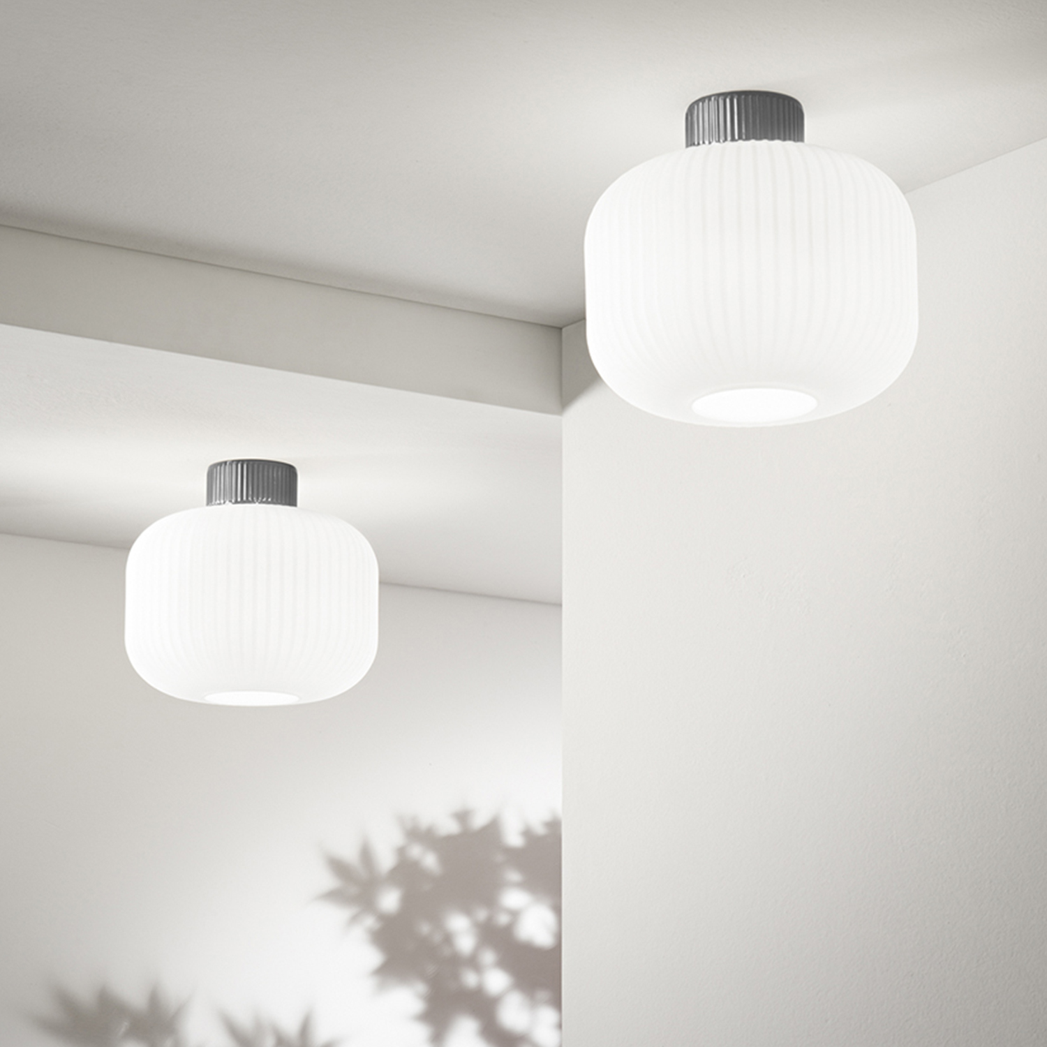 Plafoniera Contemporanea Lucerna Metallo Ceramica Bianco 1 Luce E27 Ip20 8522B