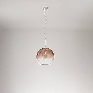 Sospensione Contemporanea Planet Vetro Marrone 1 Luce E27 Ip20 D35 Sospensione Contemporanea Planet Vetro Marrone 1 Luce E27 Ip20 D35