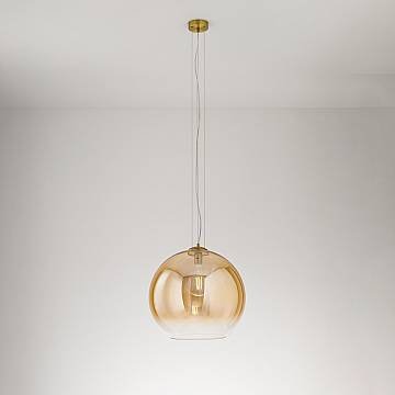 Sospensione Contemporanea Planet Vetro Ambra 1 Luce E27 Ip20 D45 Sospensione Contemporanea Planet Vetro Ambra 1 Luce E27 Ip20 D45