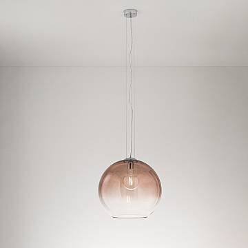 Sospensione Contemporanea Planet Vetro Marrone 1 Luce E27 Ip20 D45