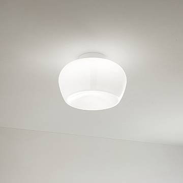 Plafoniera Moderna Kave Metallo Vetro Bianco Led 20W 3000K Dimmerabile Ip20 Plafoniera Moderna Kave Metallo Vetro Bianco Led 20W 3000K Dimmerabile Ip20