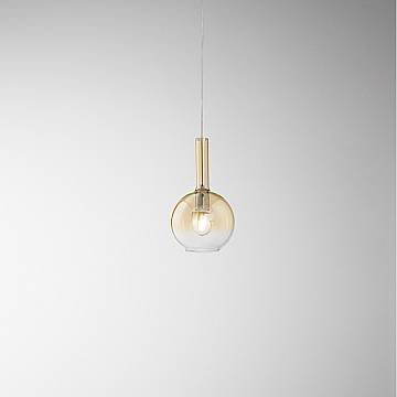 Sospensione Contemporanea Lollipop Vetro Ambra 1 Luce E27 Ip20 D20 Sospensione Contemporanea Lollipop Vetro Ambra 1 Luce E27 Ip20 D20