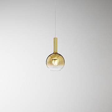Sospensione Contemporanea Lollipop Vetro Oro 1 Luce E27 Ip20 D20 Sospensione Contemporanea Lollipop Vetro Oro 1 Luce E27 Ip20 D20