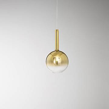 Sospensione Contemporanea Lollipop Vetro Oro 1 Luce E27 Ip20 D25 Sospensione Contemporanea Lollipop Vetro Oro 1 Luce E27 Ip20 D25