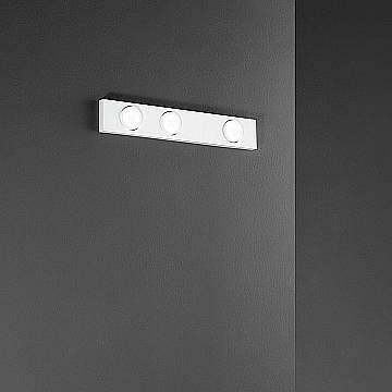 Plafoniera Moderna Bottone Metallo Bianco Opaco 3 Luci Gx53 Ip20