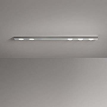 Plafoniera Moderna Bottone Metallo Alluminio Opaco 5 Luci Gx53 Ip20