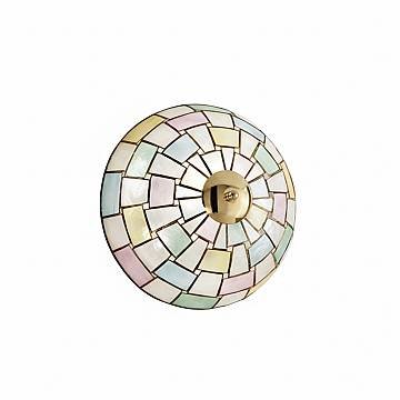Plafoniera Tiffany Madreperla Madreperla Multicolor Fantasia 1 Luce E27 Plafoniera Tiffany Madreperla Madreperla Multicolor Fantasia 1 Luce E27