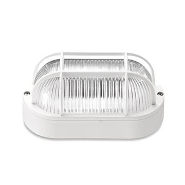 Plafoniera Esterno Contemporanea Quinn Pc Bianco Griglia 1 Luce E27 Ip44