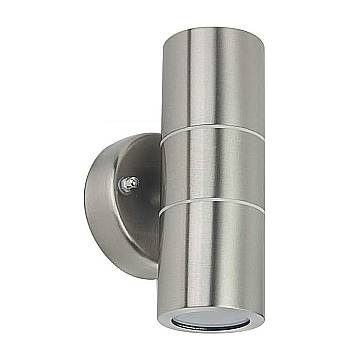 Applique Esterno Moderna Landon Acciaio 2 Luci Gu10 Ip54