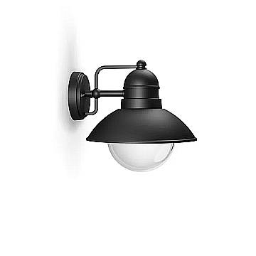 Applique Esterno Nordica Urban Alluminio Nero Bianco 1 Luce E27 Ip44