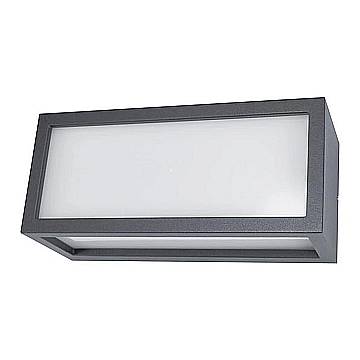 Applique Esterno Moderna Dakota Alluminio Grigio Bianco 1 Luce E27 Ip44