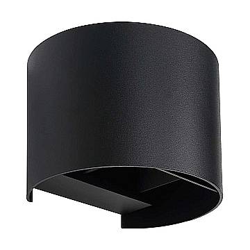 Applique Esterno Moderna Finn Alluminio Nero 1 Luce G9 Ip54