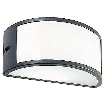 Applique Esterno Moderna Emerson Alluminio Nero Bianco 1 Luce E27 Ip54