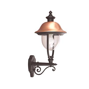 Applique Esterno Tatum Alluminio Nero Rame Su 1 Luce E27 Ip44