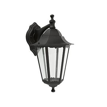 Applique Esterno Sawyer Alluminio Nero Giu' 1 Luce E27 Ip44