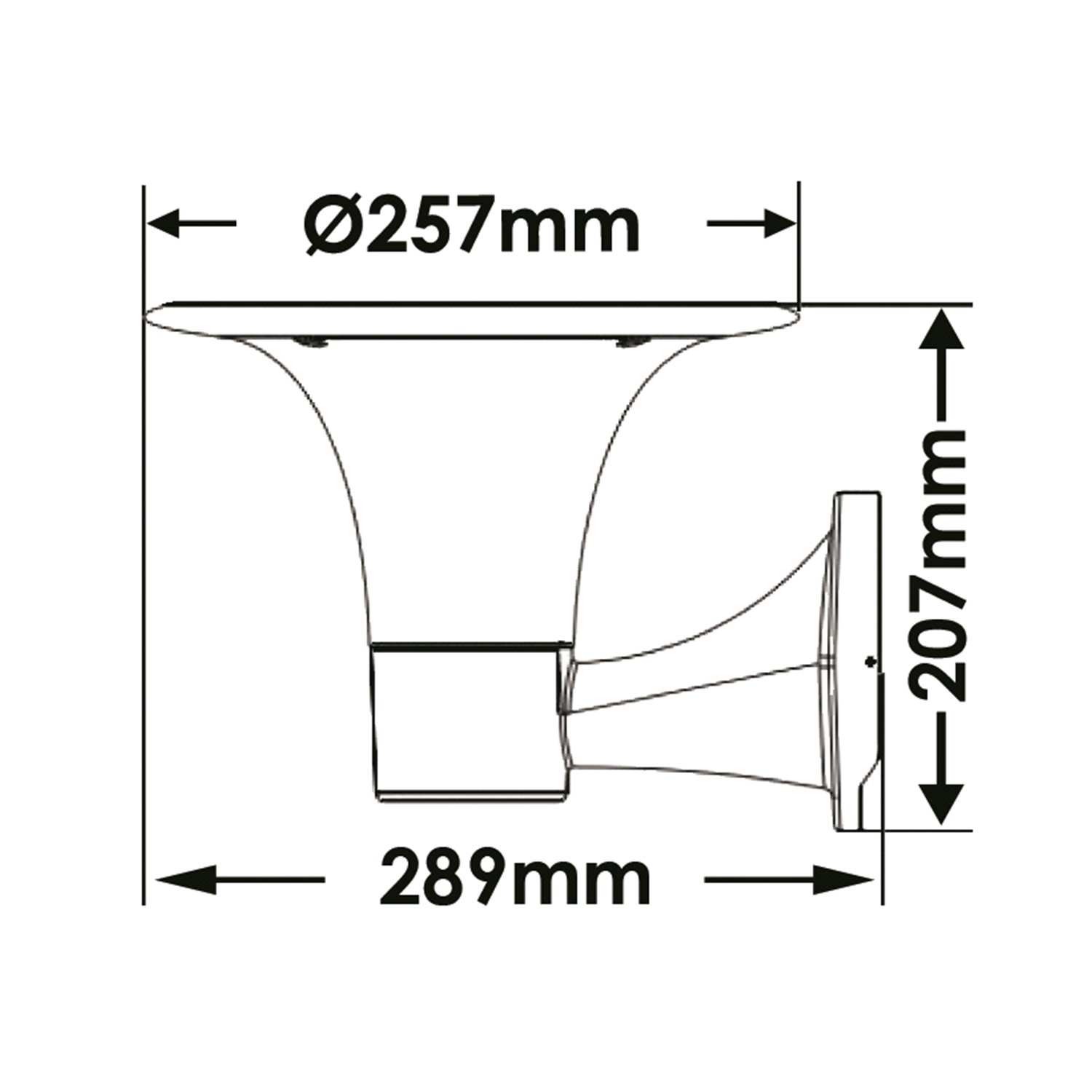 Lampada Da Parete Solare Nero 15W Cct Ip65 RL127AP