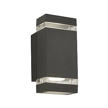 Applique Moderna Sheffield Alluminio Grigio Policarbonato 2 Luci Gu10 Applique Moderna Sheffield Alluminio Grigio Policarbonato 2 Luci Gu10