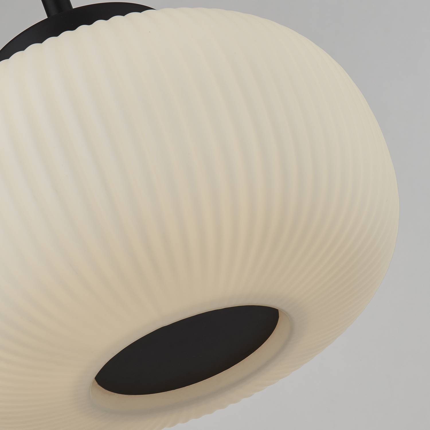 Sospensione Contemporanea Lumina Acciaio Bianco Vetro Nero 1 Luce E27 10272-1BK